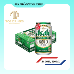 Bia Không Đường Asahi Style Free 4.0% – Lon 350ml – Thùng 24 Lon