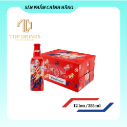 Bia Budweiser Mỹ chai nhôm 355ml thùng 12 chai