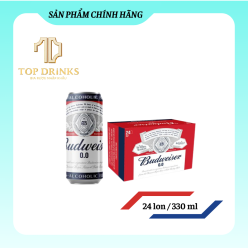 Bia Budweiser 0.0 - Thùng 24 lon 330ml