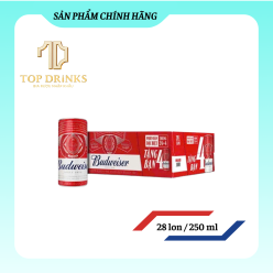 Budweiser – Thùng 28 Lon 250ml